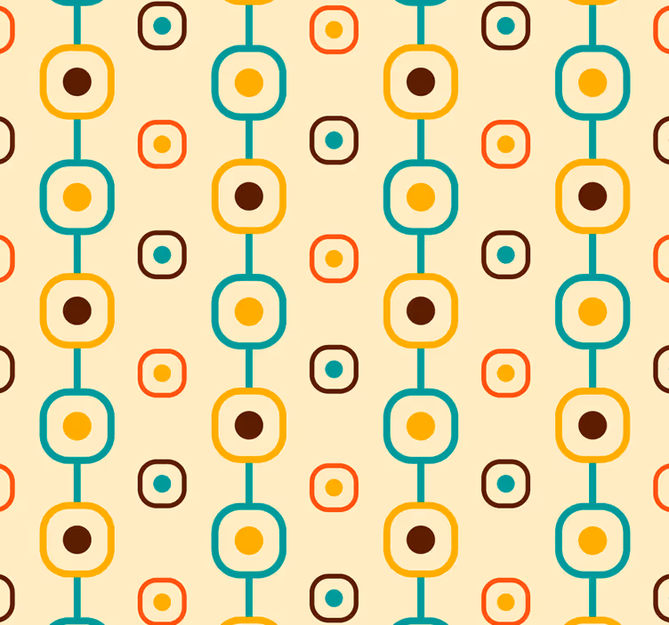 Rolgordijn vintage 60s geometrisch - TenStickers