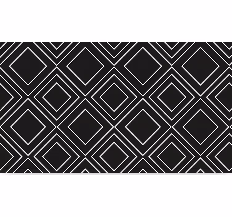 Rolgordijn zwart geometrisch lijnen design - TenStickers