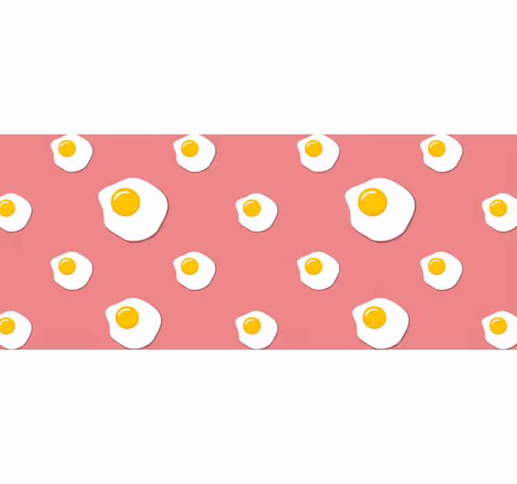 Rolgordijn roze gebakken eieren - TenStickers