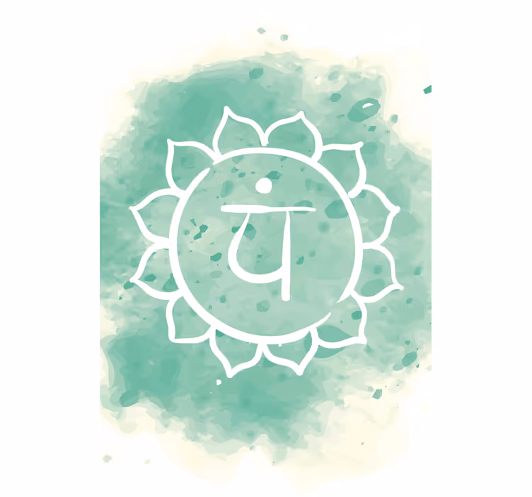 Rolgordijn woonkamer mooi hart chakra symbool - TenStickers