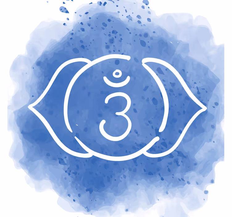 Rolgordijn woonkamer derde oog chakra symbool - TenStickers