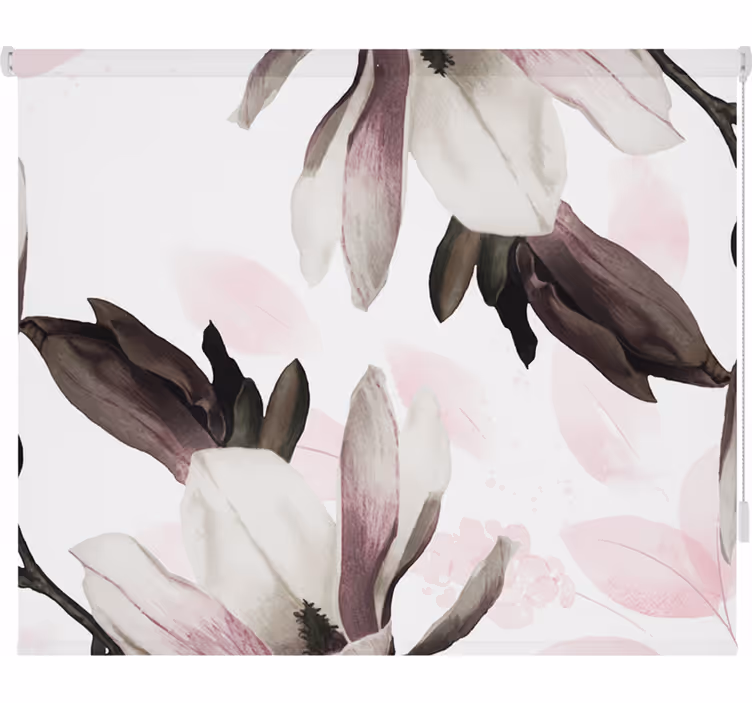 Rolgordijn woonkamer glamour stijl bloemenvariatie - TenStickers
