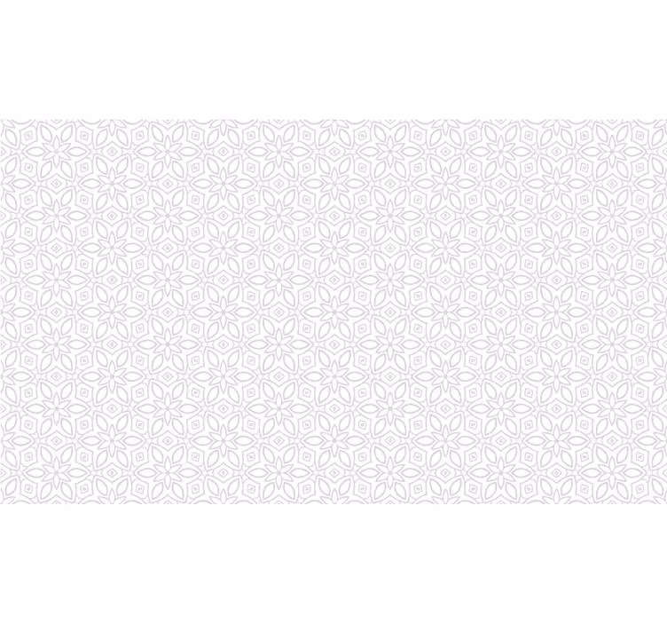 Wit rolgordijn floral hydraulisch - TenStickers