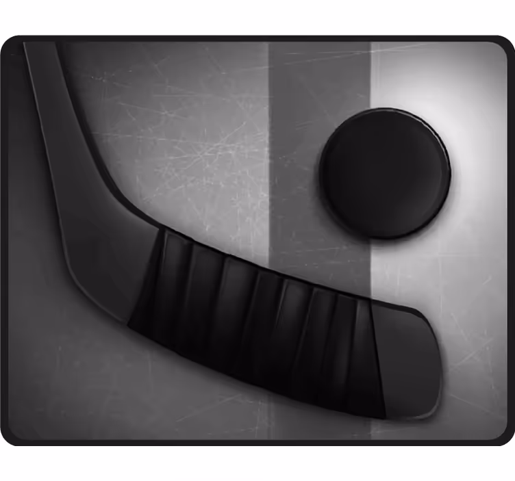 Rolgordijn slaapkamer realistisch ijshockey - TenStickers