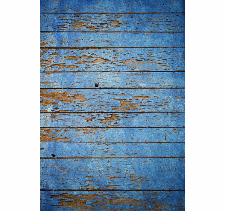 Rolgordijn slaapkamer blauw houten patroon - TenStickers