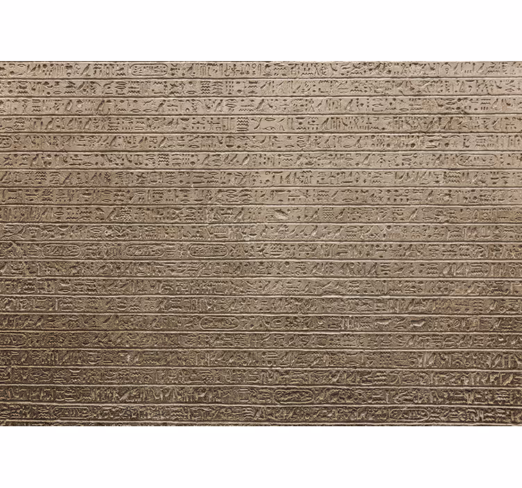 Rolgordijn beige met egyptisch hiërogliefenpatroon - TenStickers