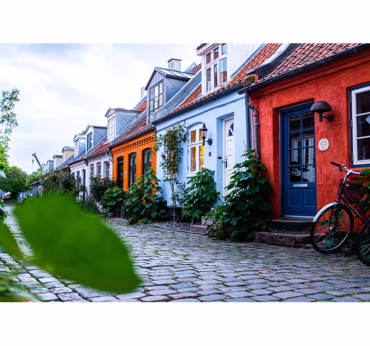 Rolgordijn slaapkamer de oude stad in aarhus - TenStickers