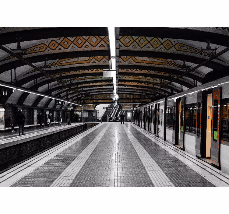 Rolgordijn slaapkamer metro station 3d - TenStickers