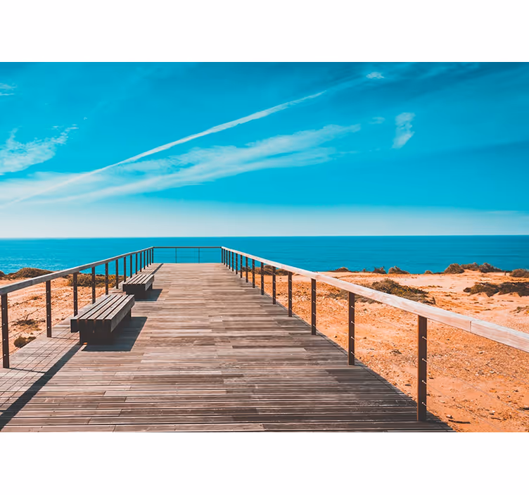 Rolgordijn slaapkamer beach en pier - TenStickers