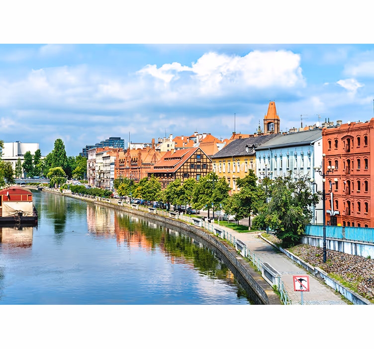 Rolgordijn slaapkamer bydgoszcz rivier - TenStickers