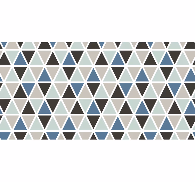 Rolgordijn grijs met grijs-blauw geometrisch patroon - TenStickers
