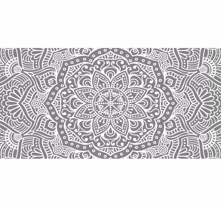 Rolgordijn grijs elegant mandala - TenStickers