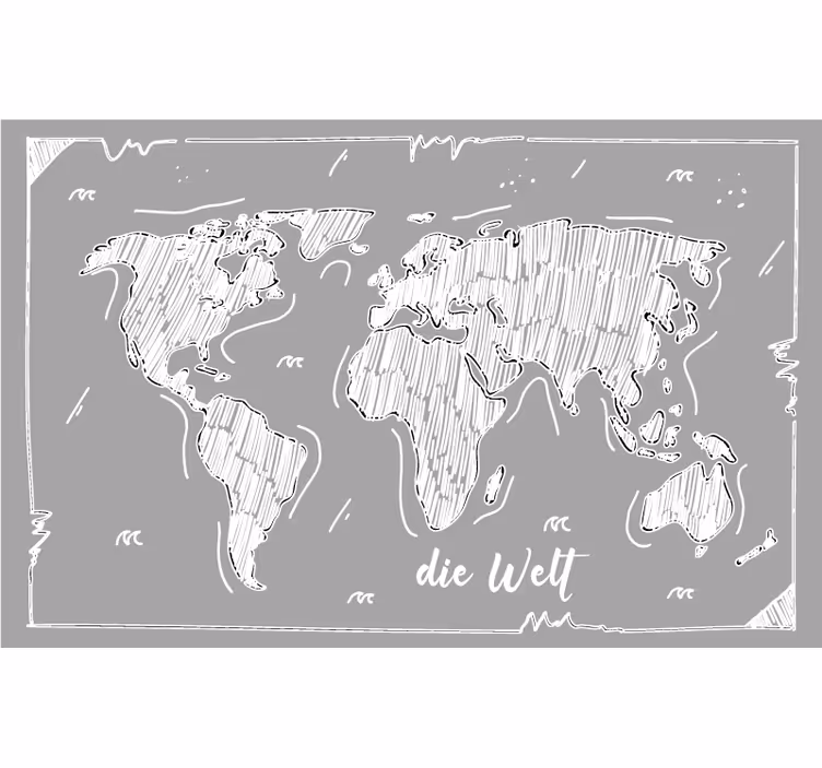 Rolgordijn grijs lichtgrijs handgetekend patroon - TenStickers