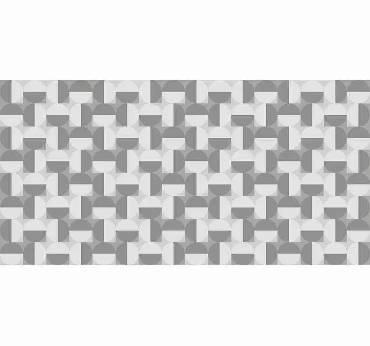Rolgordijn grijs nordic stijl grijze cirkels patroon - TenStickers