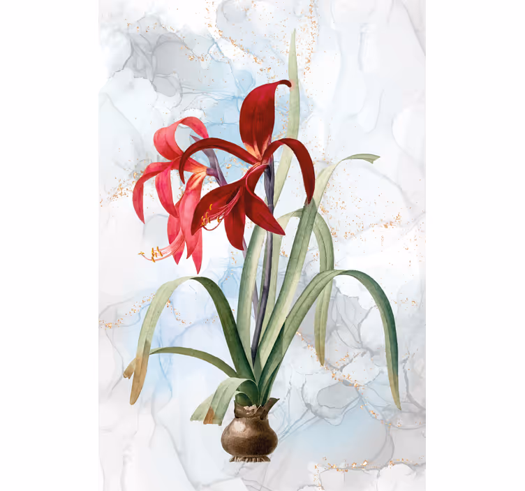 Rolgordijn woonkamer fleur de lys artistiek - TenStickers