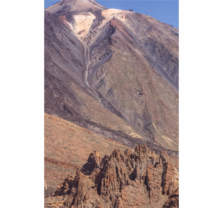 Rolgordijn woonkamer uitzicht op teide - TenStickers