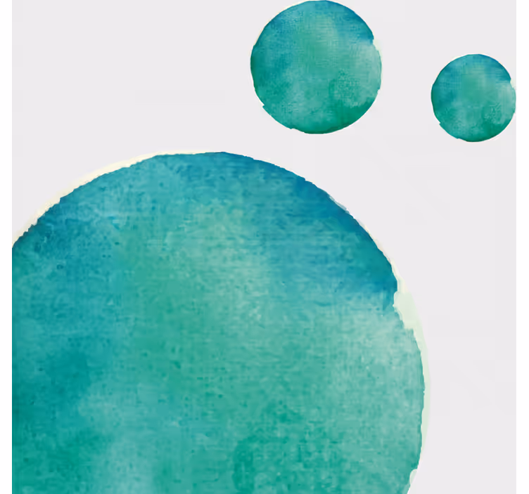 Rolgordijn woonkamer abstract aquarel aquamarijn - TenStickers