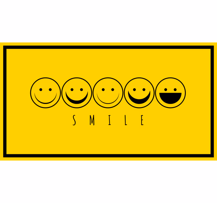 Rolgordijn slaapkamer gele glimlach emoticon - TenStickers