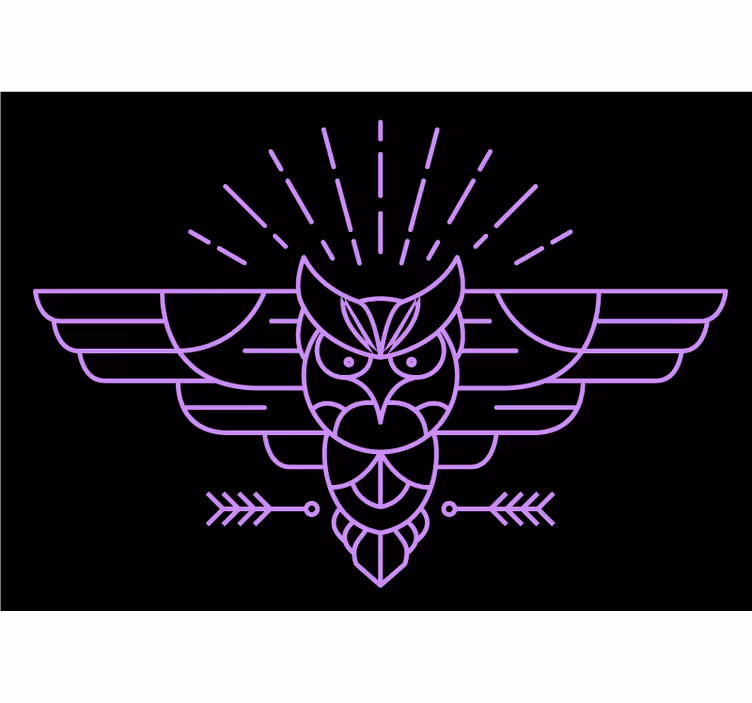 Rolgordijn slaapkamer paarse uilvorm - TenStickers