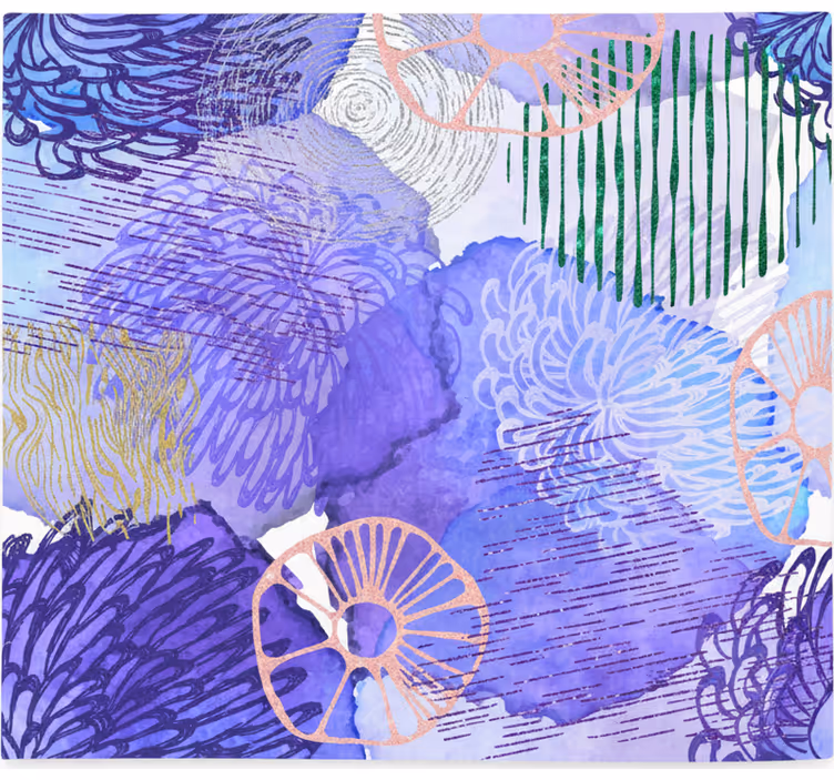 Rolgordijn slaapkamer paarse abstracte achtergrond - TenStickers