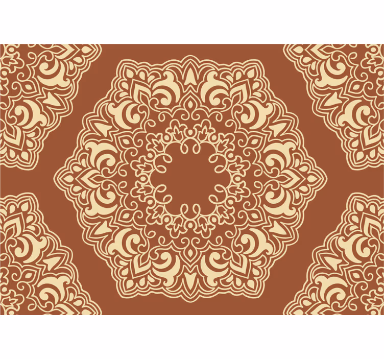 Rolgordijn slaapkamer beige antiek russische stijl - TenStickers