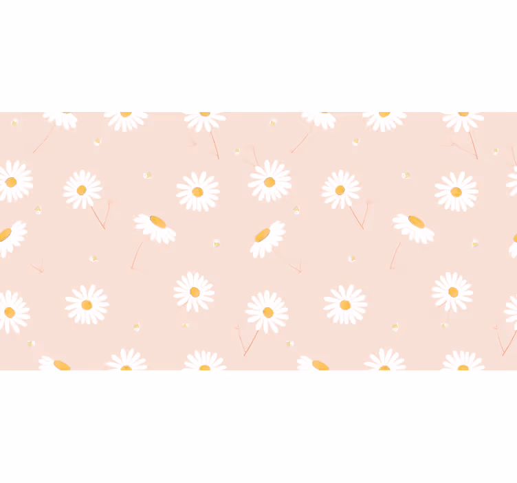 Rolgordijn slaapkamer nordic madeliefjes bloemen - TenStickers