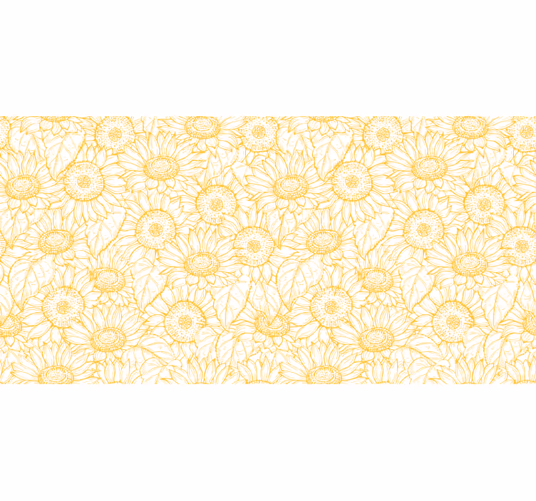 Rolgordijn slaapkamer zonnebloemen patroon - TenStickers