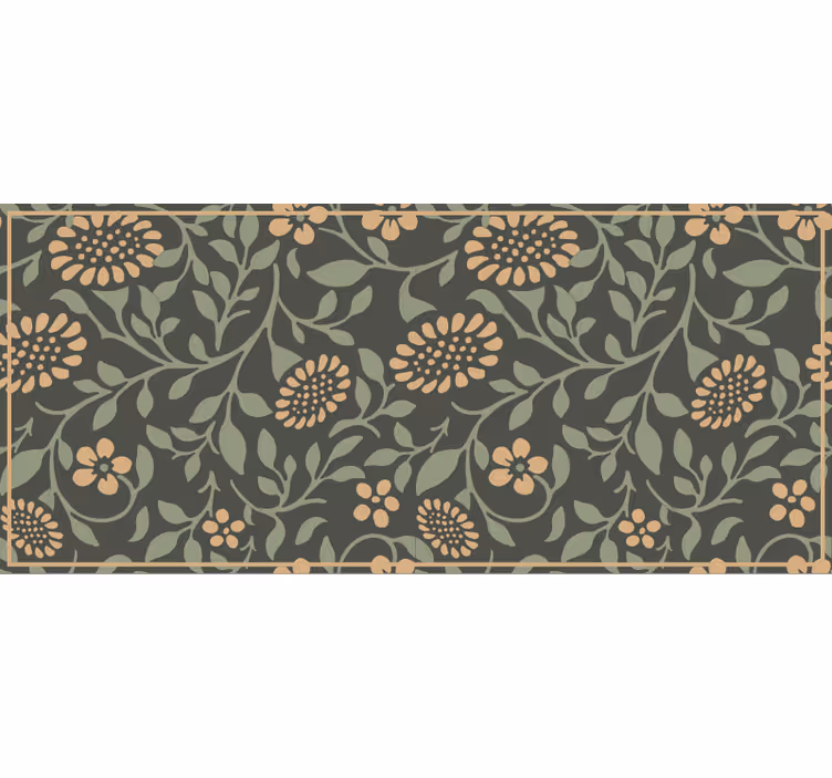 Rolgordijn slaapkamer met vintage zonnebloemen - TenStickers