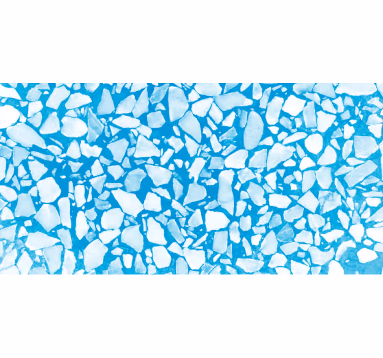 Rolgordijn slaapkamer blauwe aquarel terrazzo - TenStickers