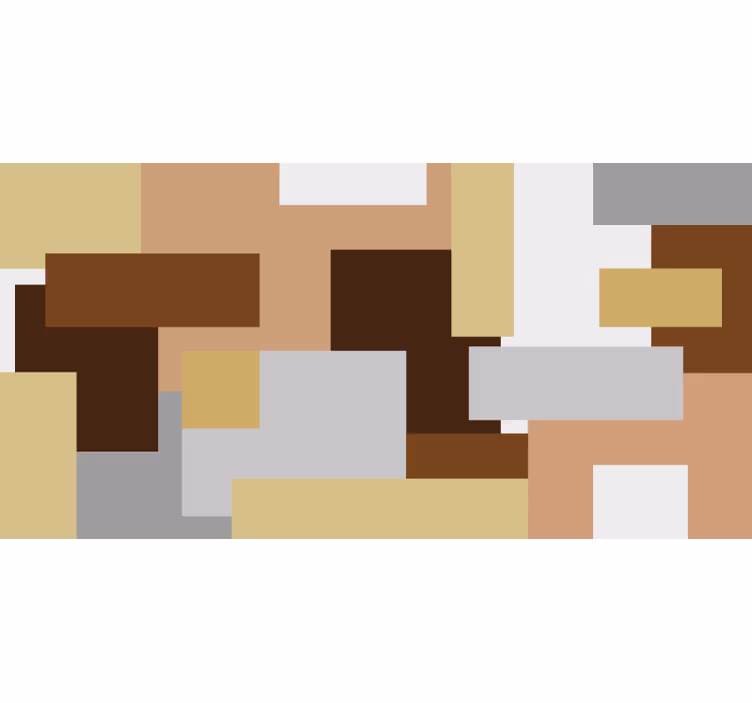 Rolgordijn slaapkamer nordic beige vierkantjes - TenStickers