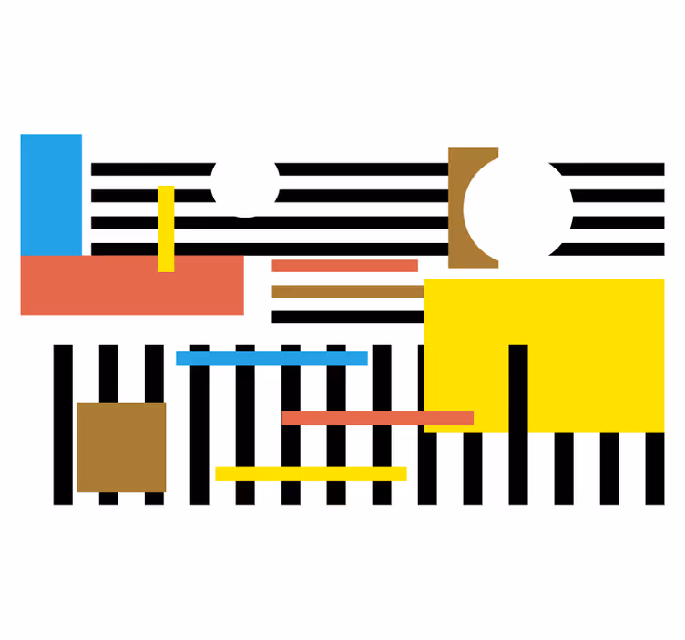 Rolgordijn slaapkamer kleurrijk nordisch geometrisch patroon - TenStickers