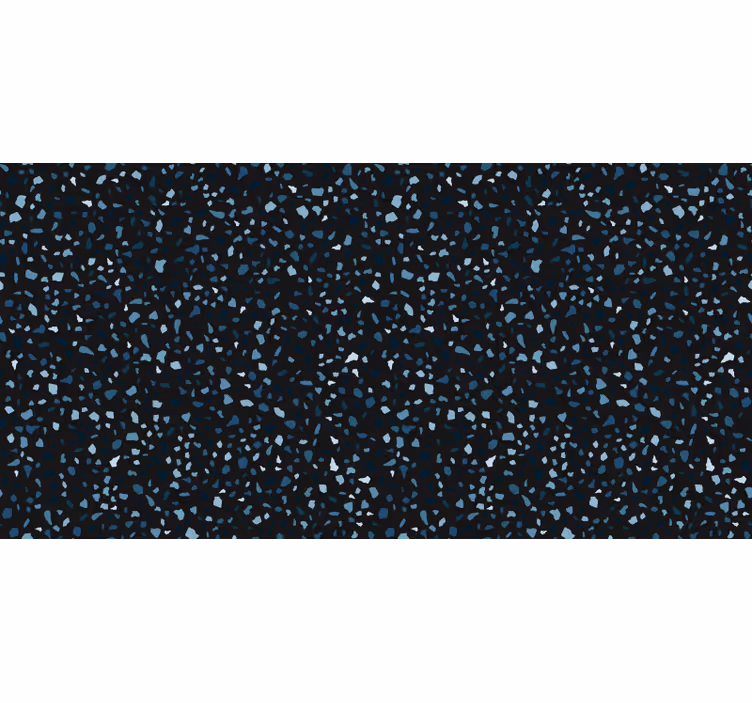Rolgordijn slaapkamer zwart en blauw terrazzo - TenStickers