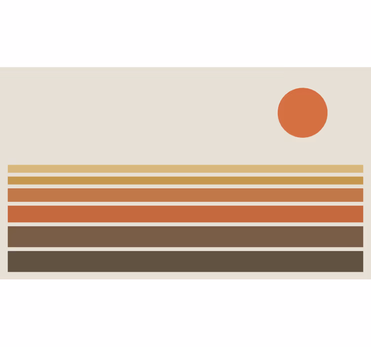Rolgordijn slaapkamer 70's retro zee - TenStickers