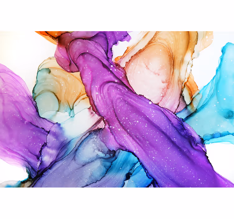 Rolgordijn slaapkamer abstracte kleurenmix - TenStickers