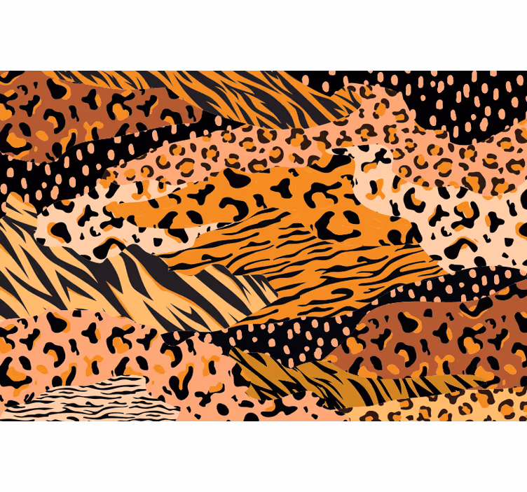 Rolgordijn slaapkamer verschillende dierenprints - TenStickers