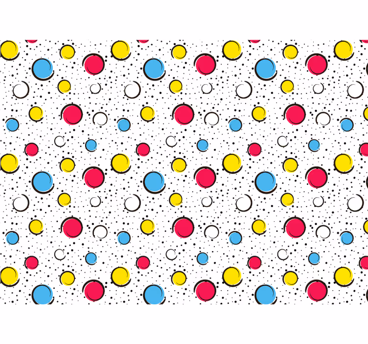 Rolgordijn slaapkamer multicolor stippen - TenStickers