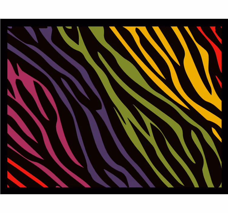 Rolgordijn slaapkamer regenboog zebra print - TenStickers