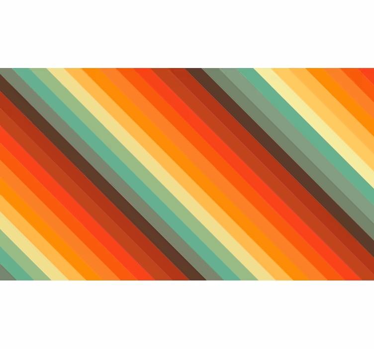 Rolgordijn slaapkamer retro kleuren strepen - TenStickers