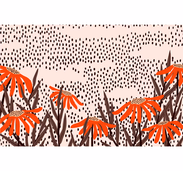 Rolgordijn slaapkamer doodle stippen en confetti - TenStickers