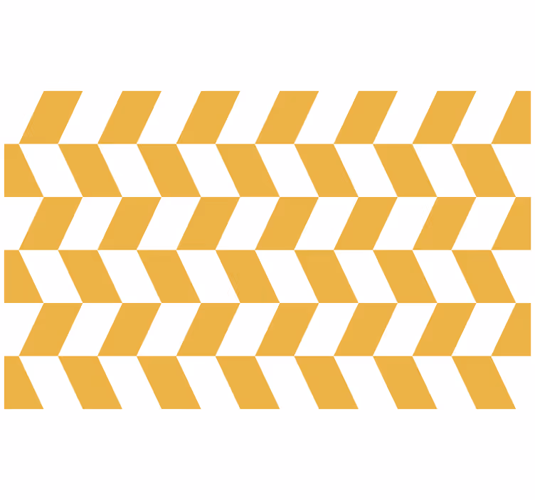 Rolgordijn slaapkamer geometrische witte en gele figuren - TenStickers