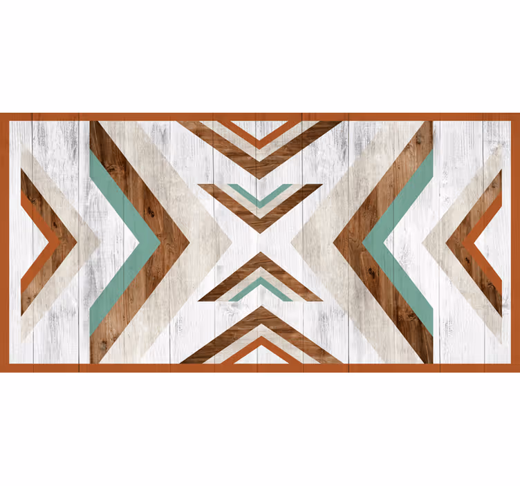 Rolgordijn slaapkamer houten boho azteken - TenStickers