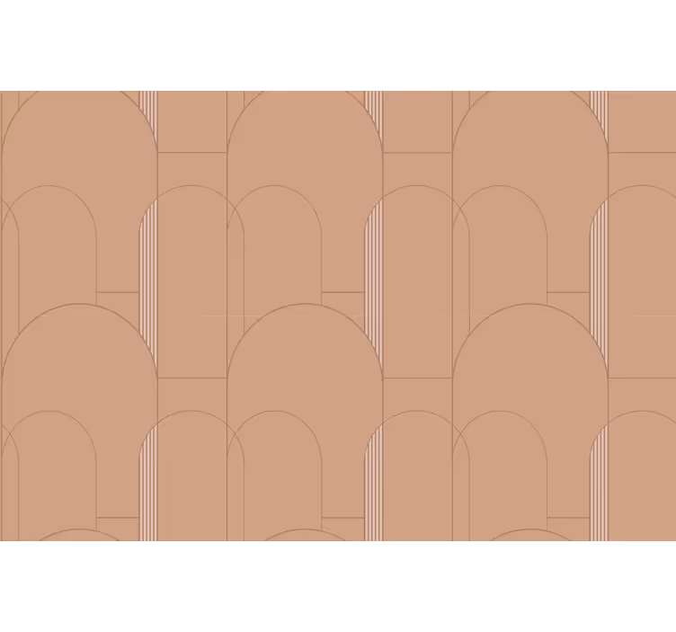 Rolgordijn slaapkamer terracotta geometrisch cirkelpatroon - TenStickers
