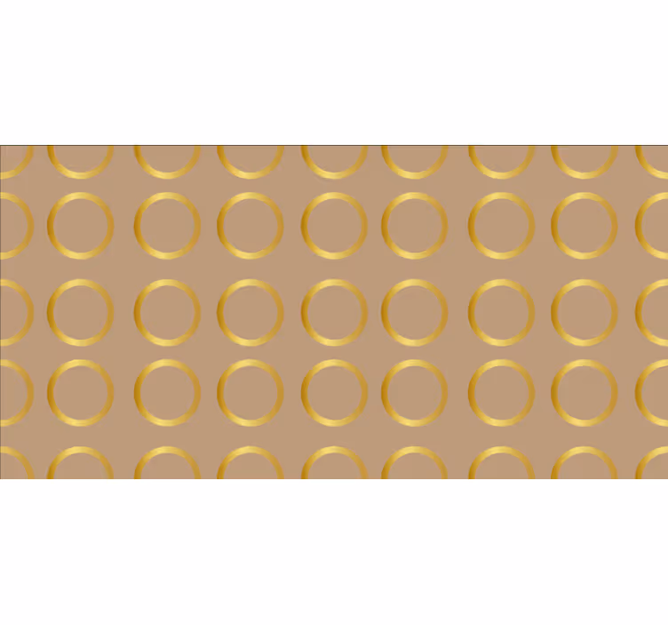 Rolgordijn slaapkamer geometrisch patroon gouden cirkels - TenStickers