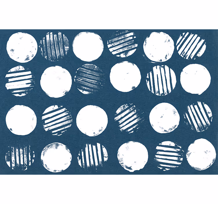 Rolgordijn slaapkamer cirkel wit vlek nordic design - TenStickers