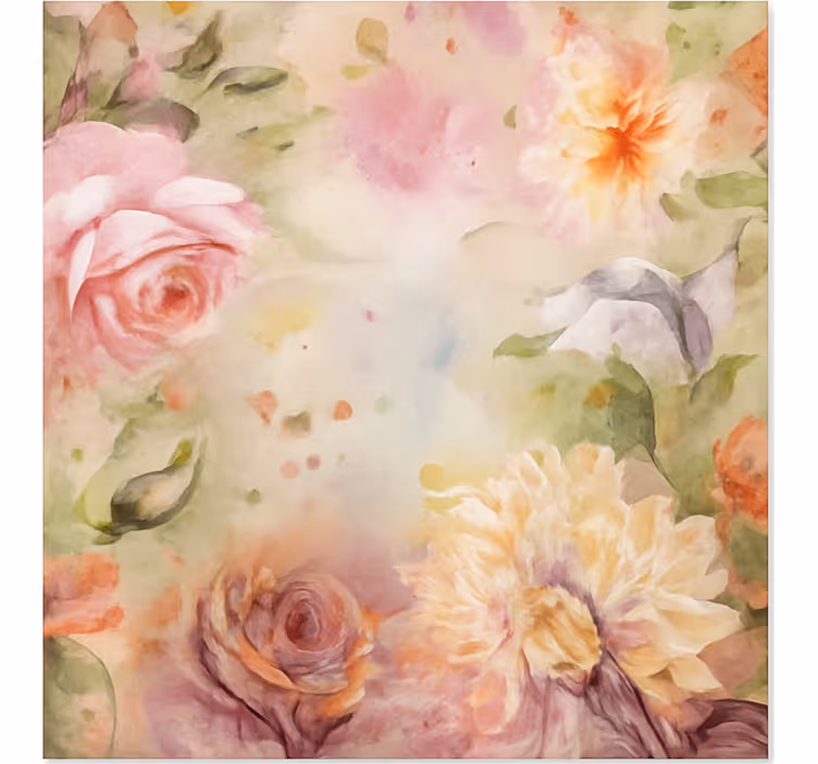 Rolgordijn woonkamer rozen in roze bloemen - TenStickers
