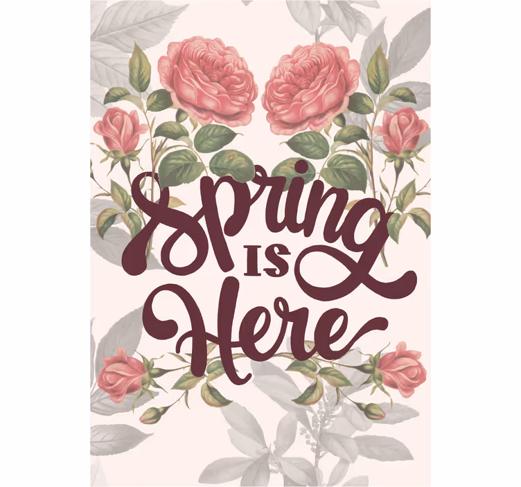 Rolgordijn woonkamer de lente is hier - TenStickers