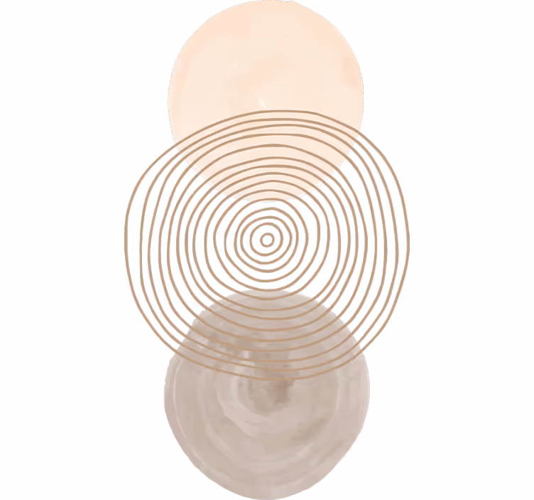 Rolgordijn slaapkamer abstract rond en lijnen - TenStickers