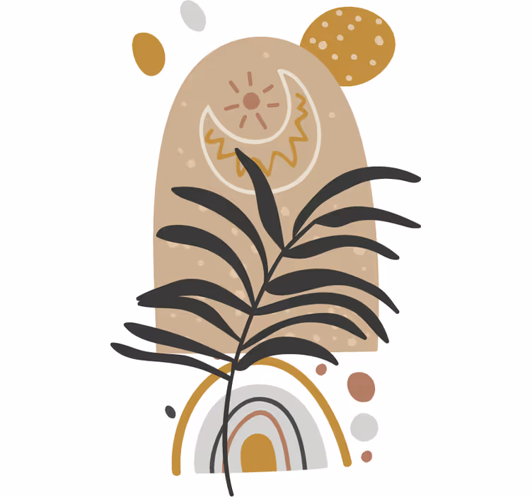 Rolgordijn slaapkamer boho stijl plant - TenStickers