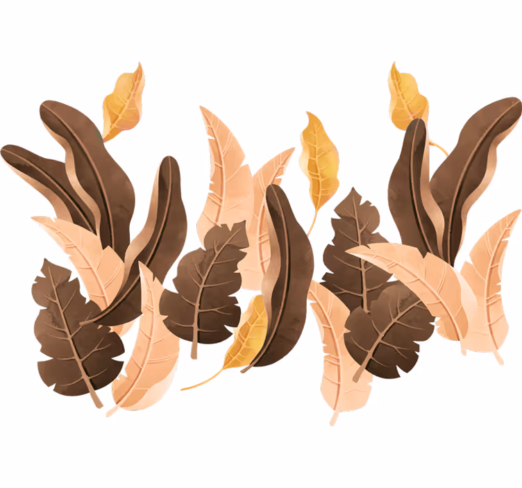 Rolgordijn slaapkamer savannah beige planten - TenStickers