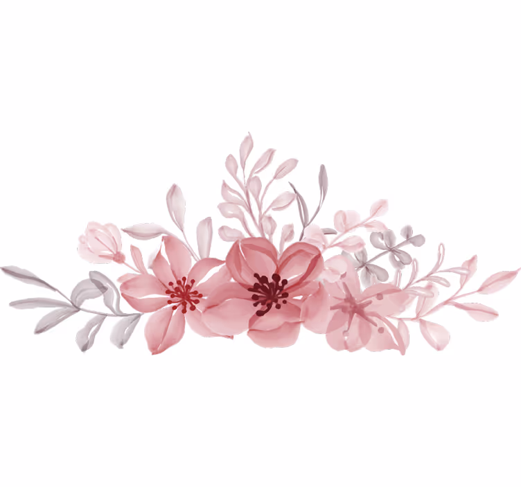 Rolgordijn slaapkamer met roze bloemen - TenStickers